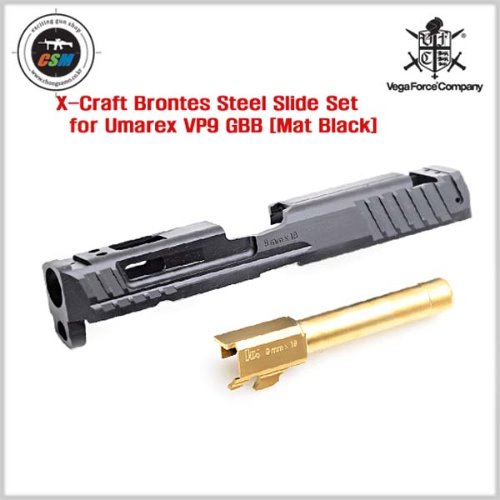 [VFC] X-Craft Brontes Steel Slide Set for Umarex VP9 GBB [Mat Black]