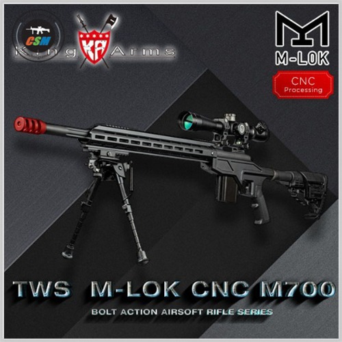 [킹암스] TWS M-LOK CNC M700 Sniper Rifle (가스식 볼트액션 스나이퍼건 저격총)
