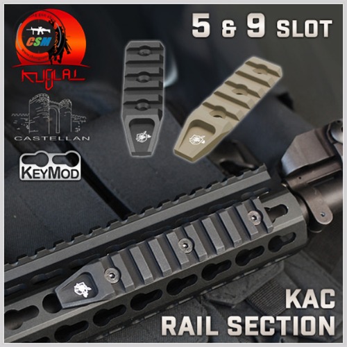 KAC Keymod Rail Section - 5/9 Slot 선택